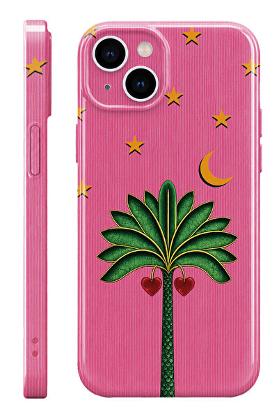 WANNA PROTECT iPhone 13 Palm Protect Slim Parlak Tam Kaplayan Baskı Kamera Ko...