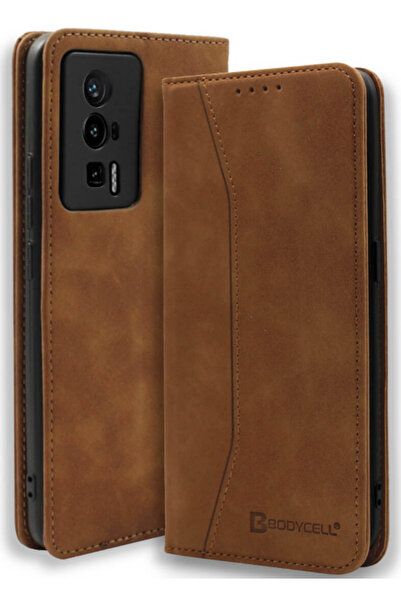 Bodycell Θήκη - Πορτοφόλι Xiaomi Poco F5 Pro - Brown