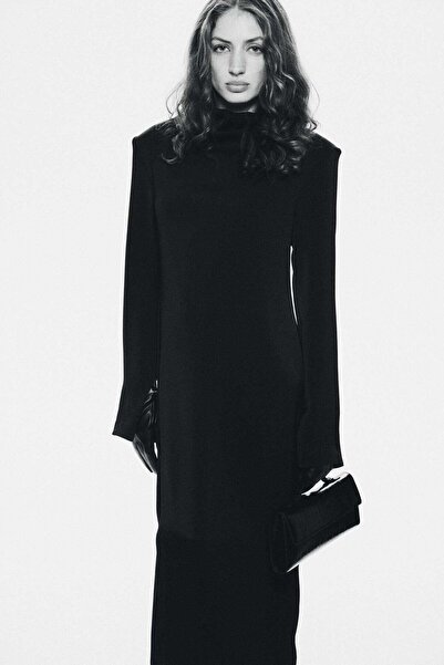 H&M Cowl-neck satin dress