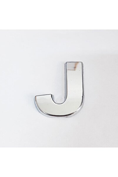 Generic Brand حرف J مقاس 3.75 سم مع لاصق كروم