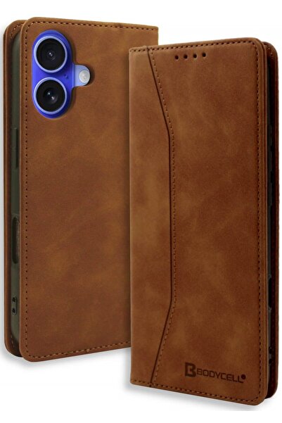 Bodycell Θήκη iPhone 16 Plus Book Case Πορτοφόλι - Brown