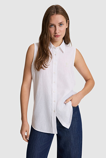 U.S. Polo Assn. Women's White Short Sleeve Shirt 50320212-Vr013