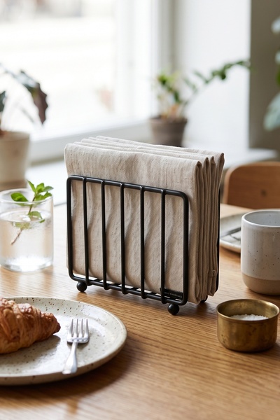 NTC METAL Luxury Thermoplastic Coating Metal Napkin Holder Desktop Upright Ve...