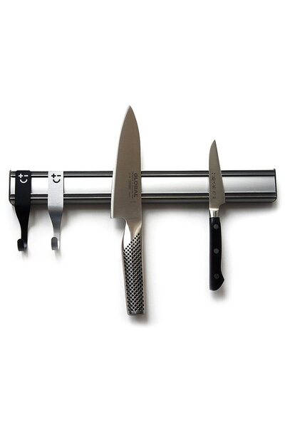 Bisbell Banda magnetica pentru cutite Bisbell, Aluminiu, 35 cm, Argintiu