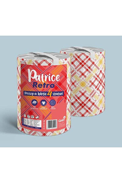 OEM Prosop de bucatarie color Patrice Retro, 4 straturi si 100 foi