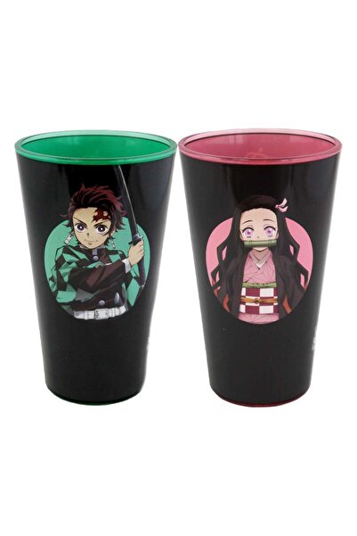 Just Funky Set 2 pahare Demon Slayer, Tanjiro & Nezuko, 473 ml, multicolor