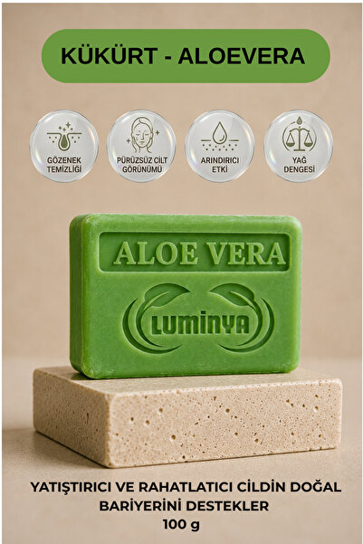LUMİNYA Aloe Vera Kükürt Sabunu 100 g | Arındırıcı ve Günlük Cilt Temizliği