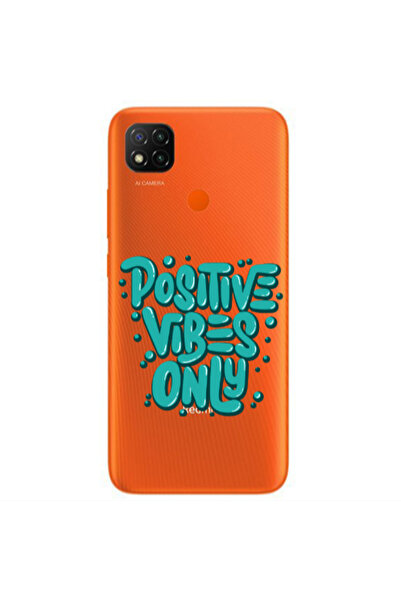 Other Xiaomi Redmi 9c Positive Vibes Only Transparent Silicone TPU Θήκη