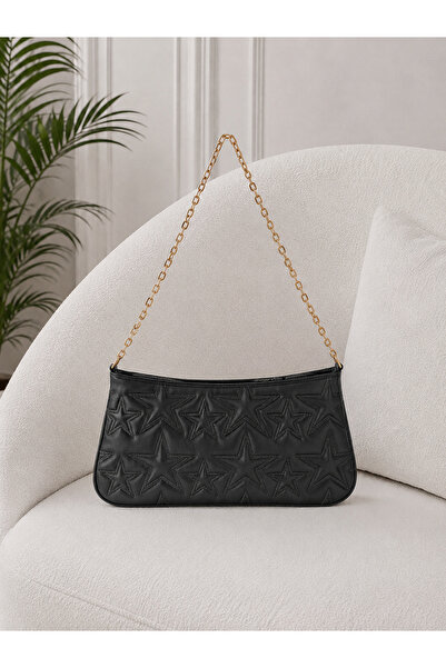 Yeeys Lupin Women's Star Embroidered Chain Strap Shoulder Bag