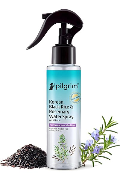 Pilgrim Korean Black Rice & Rosemary Water Spray with Biotin for Strong, Nour...