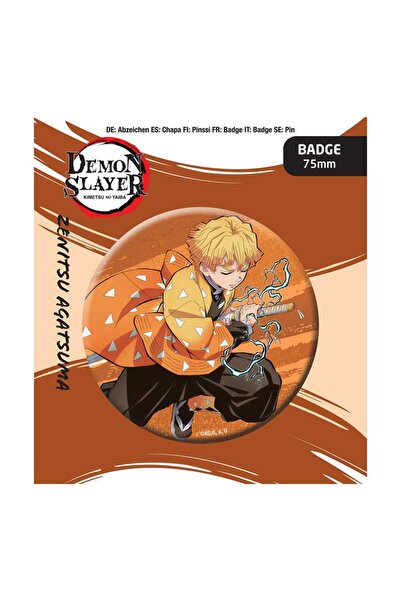 Popbuddies Insignă Demon Slayer: Kimetsu no Yaiba, Zenitsu Agatsuma, 75 mm, m...