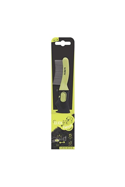 M-PETS Click and Groom Curved Opening Comb for Cats and Dogs S