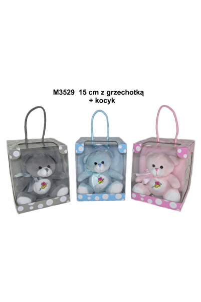 OEM Jucarie de plus Sun-Day urs cu paturica 15cm multicolor