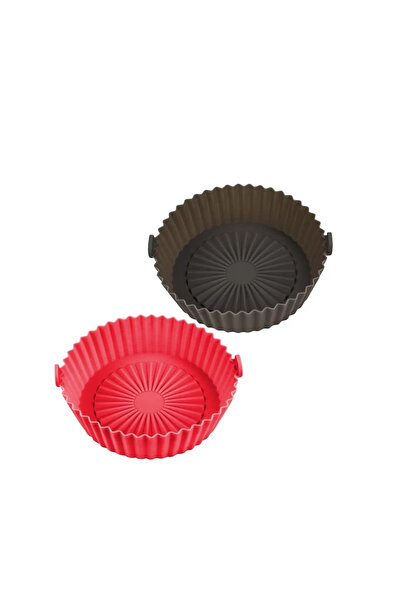OEM Set 2 cosuri pentru friteuza cu aer cald, silicon, rosu si maro, 20.5x16....