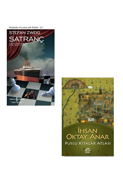 TÜRKİYE İŞ BANKASI KÜLTÜR YAYINLARI 2 Kitap. Satranç + Puslu Kıtalar Atlası