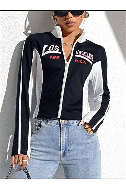 Woman's Fashion Κοντό Γυναικείο Μπουφάν Πουφερ για τον Χειμώνα, Μπλε