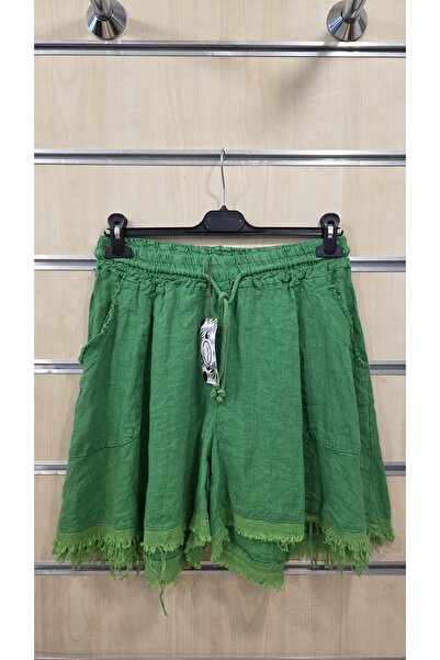 Park Moda Linen Shorts with Fringe Detail