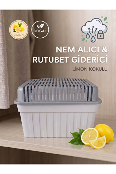 GBMOTION Gri Kapaklı Dikdörtgen 1 Kilogram, LİMON - Nem Alıcı Aparat + Tablet
