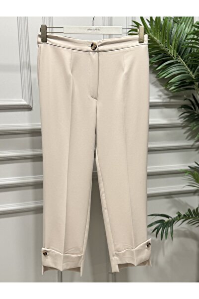 2K 26065 Thick Paneled Trousers Beige