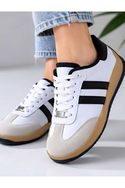 GAK RUN Two-Tone White Black Casual Sports Shoes Comfortable Rubber Sole