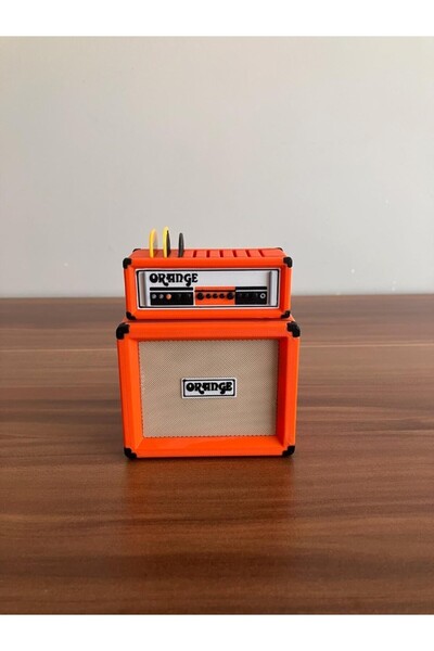 genomera Miniature orange amp and cabinet guitar pick holder