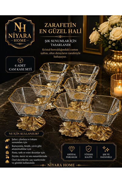 Niyara home مصمم خصيصًا للعروض الأنيقة، يتميز الزجاج ببريق شفاف كالكريستال وي...