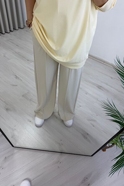 T Moda Store İkoll modal fabric palazzo pants with seam detail