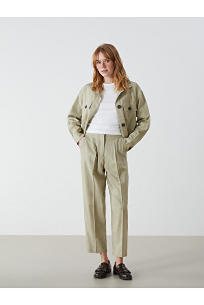 LC Waikiki Quality Pieces from Çelebi Store Carrot Planting Linen Blend Women...