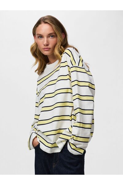 PIECES Oberteil mit langen Ärmeln PCMILA LOOSE FIT
