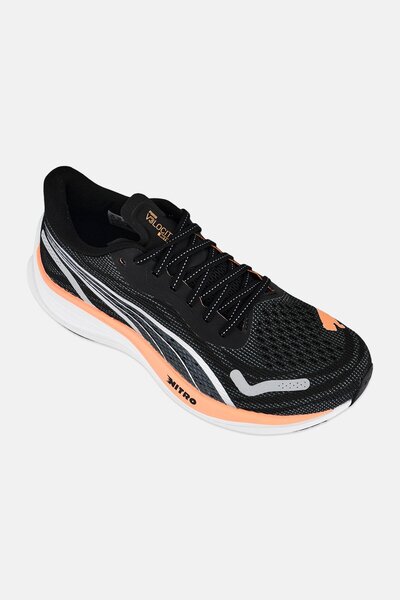Puma Men Wide Fit Velocity Nitro 3 Lace Up Running Shoes, Black