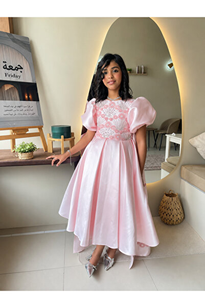 JO FASHION Lavinia Luxury Design Dress with Fluffy Sleeves
