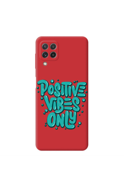 Other Samsung A22 4G Positive Vibes Only Red Colored Silicone TPU Θήκη