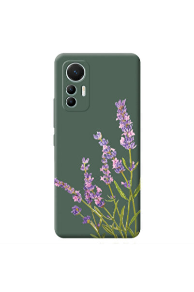 Other Xiaomi Mi 12 Lite Flowers 8 Dark Green Colored Silicone TPU Θήκη