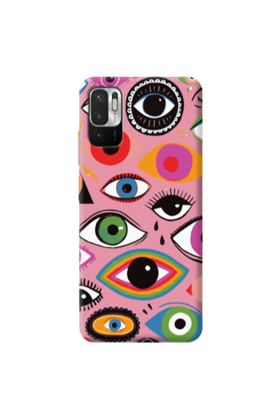 Other Xiaomi Redmi Note 10 Pro 5G Colorful eyes Pink Colored Silicone TPU Θήκη