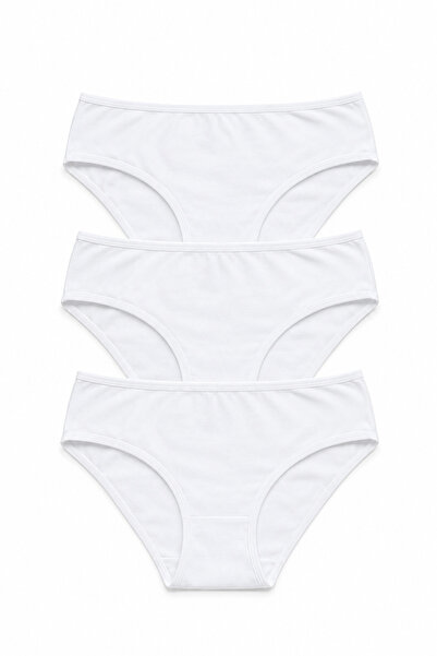 Nicoletta Women's Panties 3 Pack Lycra Cotton White