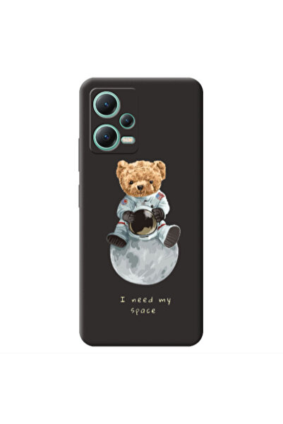 Other Xiaomi Redmi Note 12 Pro 5G Bear in space Black Colored Silicone TPU Θήκη