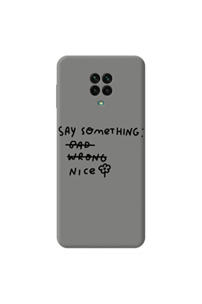 Other Xiaomi Redmi Note 9 Pro Say Something Grey Colored Silicone TPU Θήκη