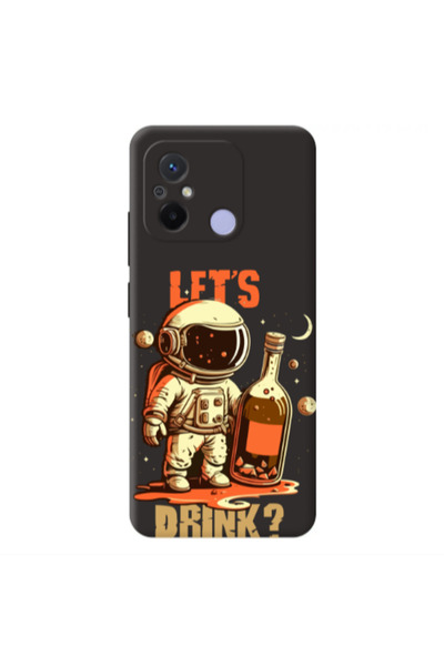 Other Xiaomi Redmi 12C Lets drink Black Colored Silicone TPU Θήκη