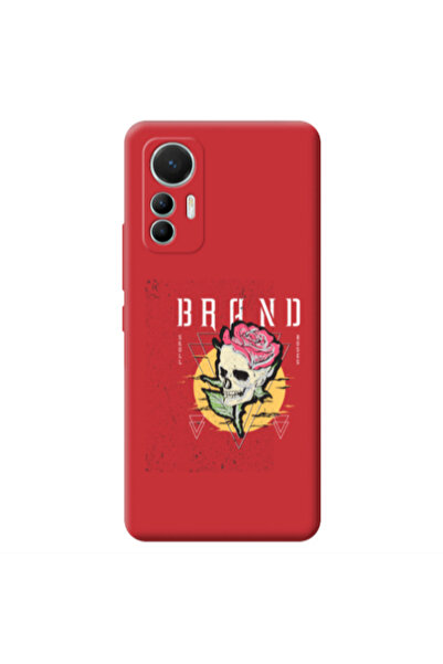 Other Xiaomi Mi 12 Lite Skull Roses Red Colored Silicone TPU Θήκη