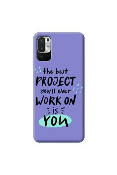 Other Xiaomi Redmi Note 10 Pro 5G The Best Project Purple Colored Silicone TP...