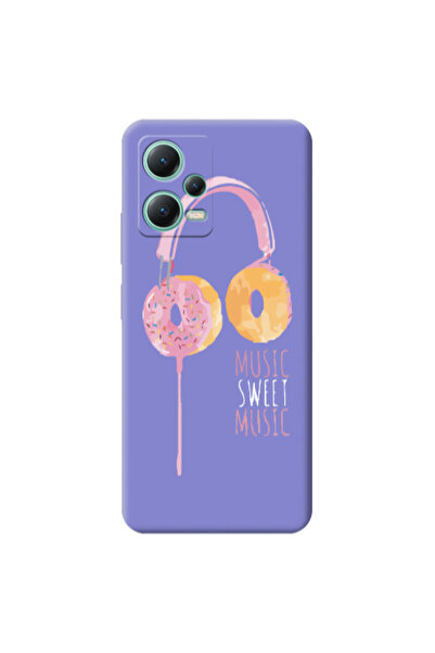 Other Xiaomi Redmi Note 12 Pro 5G Donut earphone Purple Colored Silicone TPU ...