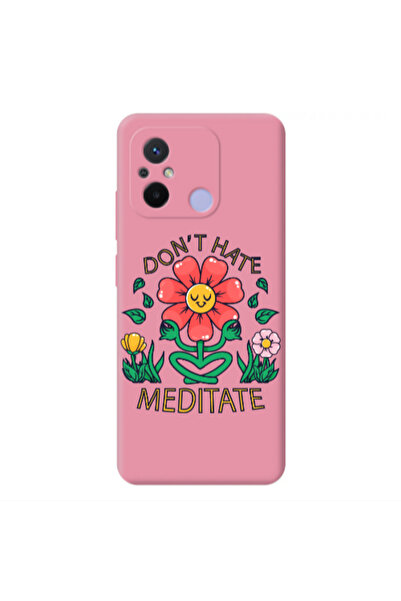 Other Xiaomi Redmi 12C Meditate Pink Colored Silicone TPU Θήκη