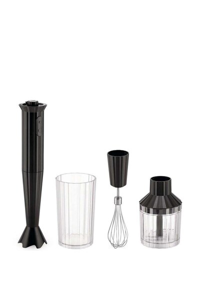 Alessi Ραβδομπλέντερ-Μίξερ Plissé (Σετ 4 τεμαχίων) MDL10S B Μαύρο