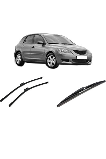 Bosch Комплект от 3 чистачки за MAZDA 3 (BK) от 2003-2009 г., за предно и зад...