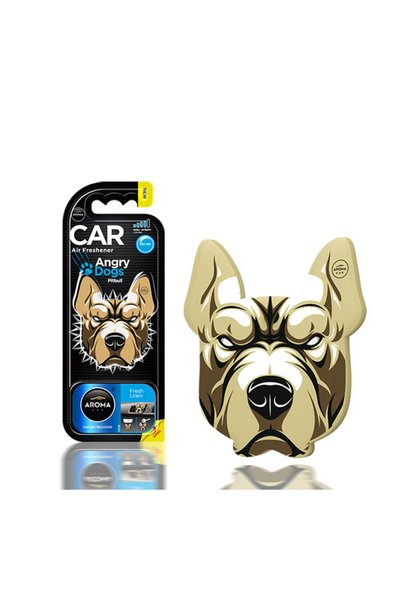 OEM Αρωματικό Αυτοκινήτου Κρεμαστό Aroma Angry Dogs Pitbull Fresh Linen 1 Τεμ...