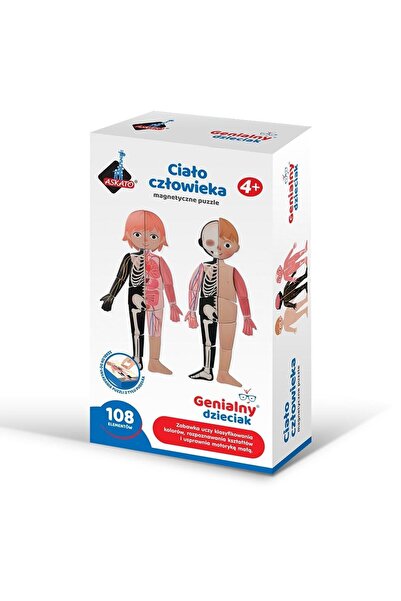 Askato Puzzle magnetic Corpul uman, educativ, pentru invatarea anatomiei, mul...