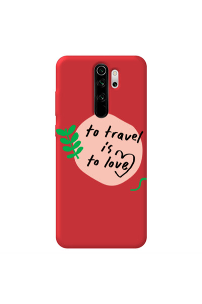 Other Xiaomi Redmi Note 8 Pro To Travel is to Love Red Colored Silicone TPU Θήκη