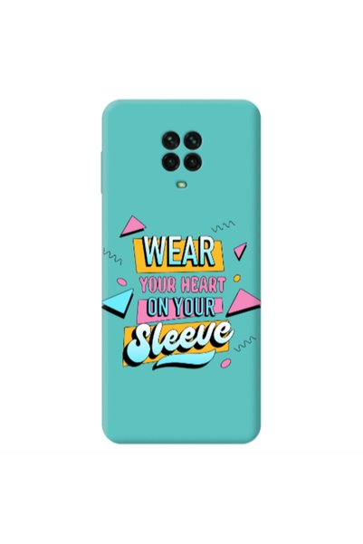 Other Xiaomi Redmi Note 9 Pro Wear Your Heart Turquoise Colored Silicone TPU ...