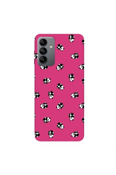 Other Samsung A04S Small Pandas Fuchsia Colored Silicone TPU Θήκη