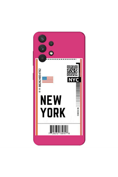 Other Samsung A32 4G New York NYC Fuchsia Colored Silicone TPU Θήκη